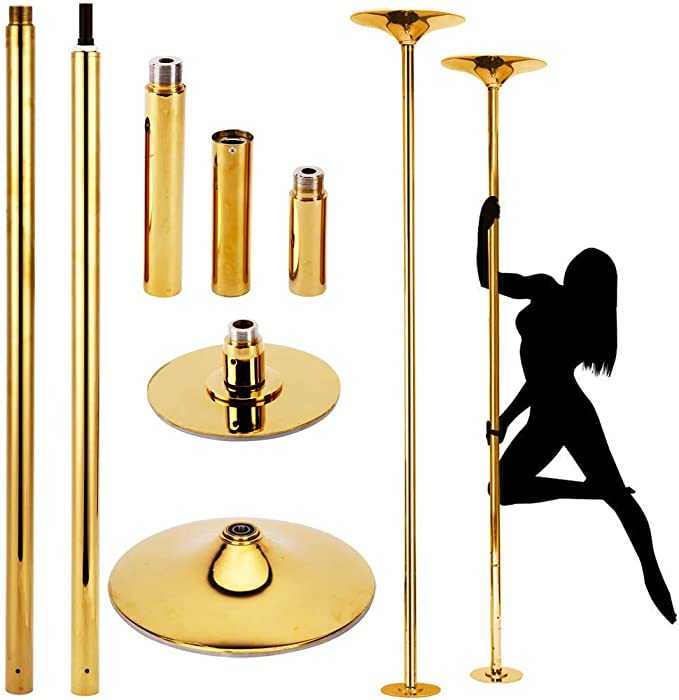 Verwijderbare Gold Gegalvaniseerd Staal Stripper Dance Pole Voor Fitness En Strippers Verstelbare Hoogte Draagbare Dance Pole Spinning
