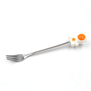 Figurine d'<span class=keywords><strong>action</strong></span> créative pour enfants cuillère fourchette transfrontalière astronaute cuillère à café fourchette à fruits mignon or remuant cuillère fourchette ensemble - Product Image 5
