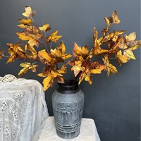Bunga Daun Maple Sutra Buatan untuk Dekorasi Ruang Tamu, Rangkaian Bunga Gaya Vintage, Bunga Palsu Botani