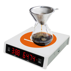 새로운 터치 스크린 커피 저울 5kg/0.1g 고감도 및 정밀 커피 저울 타이밍 주방 저울 - Product Image 3