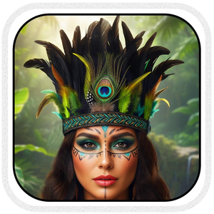 Coiffe en plumes d'autruche artisanale OEM pour fête de carnaval, style ethnique - Product Image 1