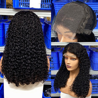Super Double Drawn pour Cheveux Humains Bouclés Remy, Brun Clair, Longueur Maximale, Naturellement Respirant, Réaliste et Confortable pour Femme