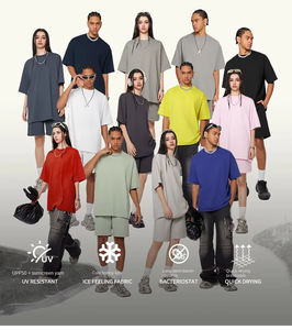 T-shirt pour homme S1923, coupe ample, en Sorona, séchage rapide, logo personnalisé imprimé, t-shirt uni, motif uni, sublimation à sec, t-shirt vierge - Product Image 3