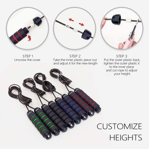 <span class=keywords><strong>Corde</strong></span> <span class=keywords><strong>à</strong></span> <span class=keywords><strong>sauter</strong></span> lestée en PVC de haute qualité, réglable, nouveau design, marque privée, pour la gym - Product Image 2