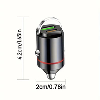 Adaptateur de chargeur de voiture sans fil magnétique électrique universel 60W charge rapide type-c PD multi-ports USB pour