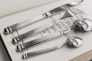 Regalo de boda, diseño de Pilar romano, juego nórdico de 5 piezas, cubiertos dorados, tenedor, cuchara, cuchillo, cubiertos, juego de cubiertos de acero inoxidable - Product Image 6