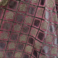 Tissu Jacquard Métallique en Velours avec 25% de Fil Lurex Argenté, Brocart Teint en Fil Extensible pour Robe de Soirée et Tenue Formelle