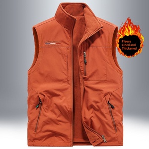 Nuevo <span class=keywords><strong>Chaleco</strong></span> <span class=keywords><strong>Reversible</strong></span> Casual de Otoño-Invierno para <span class=keywords><strong>Hombre</strong></span>, con Cuello Alto, para Trabajo, Pesca, Fotografía y Publicidad, con Cierre - Product Image 6
