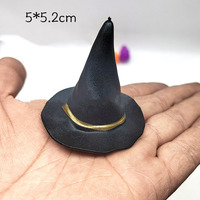 Chapeau de sorcière miniature en résine pour Halloween, ornement artisanal pour maison de poupée, décor de scène de diorama