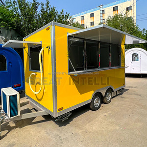 Vente en gros de bicyclette kiosque de café moderne meubles caravane mobile remorque alimentaire avec cuisine et salle de bain bar chariot mobile - Product Image 3