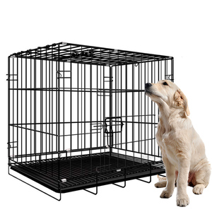 Có Thể Gập Lại Chất Lượng Cao Pet Rabbit Chó Lồng 304 Không Gỉ Ráp Chó Lồng Với Khay - Product Image 1