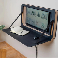 Wandmontierter Holz-Computertisch, Klappbarer Heimstudier-Schreibtisch, Multifunktionaler Wandmontierter Tisch