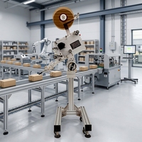 Machine d'étiquetage électrique multifonctionnelle adaptée aux boîtes en carton plastique et aux colis express