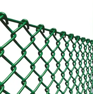 Easily Assembled Low Price Pvc Coated Galvanized Diamond Mesh Chain Link Cyclone Wire Fence