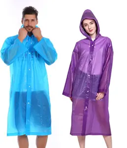 เสื้อคลุมยาวพลาสติกสำหรับผู้ชาย,เสื้อคลุมกันฝนยาวกันน้ำได้เป็นมิตรกับสิ่งแวดล้อมทำจาก EVA สำหรับใช้ในการทดลองใช้
