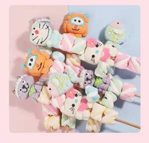 OEM atacado alta qualidade divertido animal forma cartoon marshmallows pop pirulito marshmallows