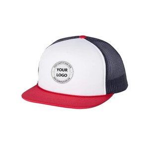 Gorra Trucker Personalizada de Moda para Exteriores, Estructurada de Malla, de 5 Paneles, con Cierre Ajustable y Parche Bordado Bicolor - Product Image 3