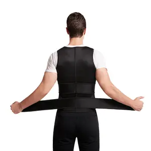 Mannen Neopreen Sauna Zweet Taille Trainer Vesten Slim Workout Shirt Body Shaper Voor Mannen