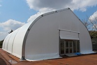 Tente Courbée avec Structure en Aluminium Robuste pour Entrepôt Industriel, Abri de Stockage, Événement, Fête, Exposition