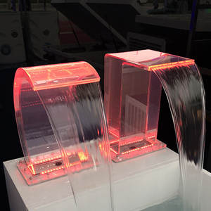 Fontaine décorative en acrylique LED, usine, haute transparence, éclairage de piscine, fontaine de cascade, forme de lune, <span class=keywords><strong>rectangulaire</strong></span>, nouveauté - Product Image 5