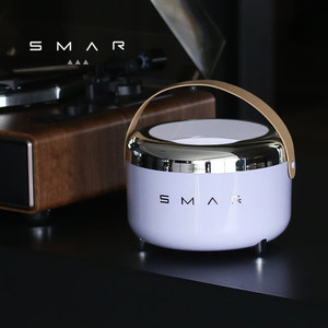 Cubo de Basura Portátil Smar, Redondo, Color Crema, con Tapa, para Uso en Interiores - Product Image 2