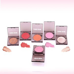 Palette di Blush e Illuminante Personalizzabile con il Tuo Logo, Fard Singolo a Lunga Durata in Viola, <span class=keywords><strong>Rosa</strong></span> e Arancione - Product Image 1