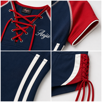 Anjie – Ensemble Crop Top et Short en Jersey à Lacets Personnalisé avec Logo, OEM, ODM, Marque Privée, OEKO-TEX, GRS – Fabricant pour Journées de Match Féminines