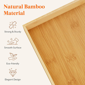 Bamboo Drawer Organizer Adjustable Rectangular <b>Storage</b> <b>Box</b> For <b>Kitchen</b> Cosmetic Office Use - Product Image 5