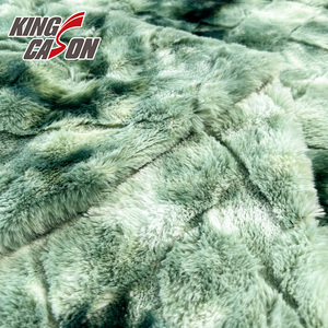Kingcason Loại Khác Nhau Quần Áo Vải Nặng Trọng Lượng Ngắn Đống Màu Xanh Lá Cây Tie Dye Jacquard Faux Thỏ Lông Trẻ Em Chăn - Product Image 2