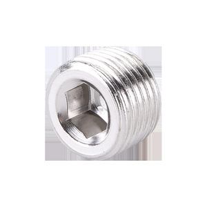 NGS Brass Threaded Internal Hex Plug 1 Inch For Pneumatic Fittings Low Pressure Gas Use - Product Image 1