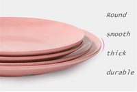 Assiette ronde en fibre végétale naturelle de coque de riz, antibactérienne et anti-moisissure, pour la maison, OEM ODM