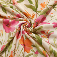 Tissu en rayonne viscose à armure toile, imprimé, pour robes d'été, chemises, chemisiers, jupes et vêtements