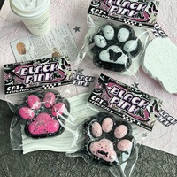 Mainan Fidget Tekan Bentuk Cakar Kucing Ekstra Besar Bertema Gelap, Plastik Lembut, Tekstur Ultra Lembut, Pereda Stres Sensorik, Hadiah