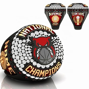 Personaliza el Anillo de Campeonato del Torneo, Anillos de Béisbol y Baloncesto USSSA Juveniles Económicos con Diferentes Nombres y Números de Jugadores - Product Image 4