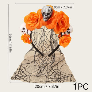 Halloween Horror película <span class=keywords><strong>maquillaje</strong></span> Cosplay disfraces esqueleto muerto Rosa araña telaraña flor globo ocular mamá novia pelo fiesta decoraciones - Product Image 6