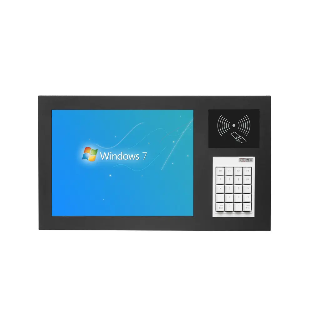 keyboard and IC reader 15 inch resistive touch computer all in one computer touch panel pc industrial
