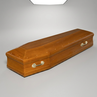 Ataúd Funerario de Madera Maciza de Estilo Europeo de Alta Calidad, Ecológico, para Entierro, Proveedor Mayorista Directo de Fábrica en China