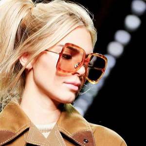 Nouveautés 2020, lunettes de soleil carrées surdimensionnées tendance rétro, lunettes de soleil dégradées, UV400, grande monture, lunettes de soleil léopard - Product Image 2