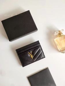 2025 брендовый дизайнерский карточный кошелек мини-брендовый Дек из искусственной кожи мужская и женская портативная подкладка короткая открытая сумка для карт - Product Image 3