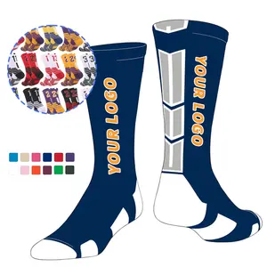 Calcetines deportivos de algodón 100% de alta calidad para hombre, calcetines de baloncesto informales con logotipo personalizado, técnica de punto al por mayor para la temporada de primavera