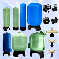 FRP Filter karbon aktif tangki air, Filter karbon keras penyaring air untuk pertukaran Ion Resin industri penyaring air limbah