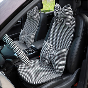 Houndstooth Car Headrest And Neck Support <b>Pillow</b> U <b>Shape</b> Ergonomic Lumbar Cushion For Auto Seat Comfort Four Seasons Use - Product Image 3