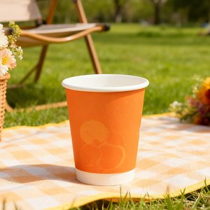 Nuevas llegadas: Vasos de papel biodegradables de doble pared con logo personalizado impreso para tiendas de conveniencia y cadenas de comida rápida - Product Image 1