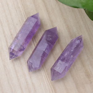คริสตัลอเมทิสต์ธรรมชาติแบบสองปลายสำหรับการบำบัด - Product Image 5