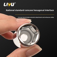 Jeu de douilles hexagonales profondes chromées Liyu Industrial, 10 mm, métrique, 9 pièces, OEM