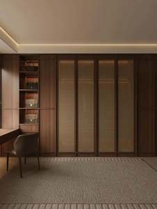 Armoire semi-ouverte de style artisanal en rotin traditionnel, série haut de gamme de haute qualité - Product Image 3