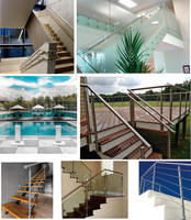 Custom Size Schwarzes Edelstahl-Kabel handlauf system für Außen deck und Balustrade