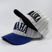 Sombrero a rayas Vintage para adultos de calidad superior personalizado elevado 3D bordado 5 paneles gorras de béisbol colorido algodón Snapback para hombres