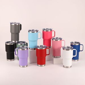 Gobelet isotherme en acier inoxydable Silver Honor 20 oz avec poignée, tasse à café de voyage, cadeau écologique - Product Image 2