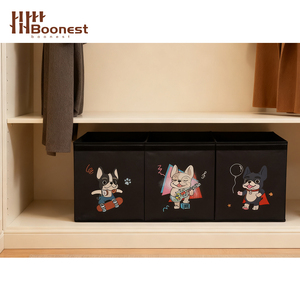 Caja de Juguetes Rectangular Grande, Organizador de Almacenamiento Plegable de Tela Oxford con Tapa y Divisores para Juguetes de Niños - Product Image 4